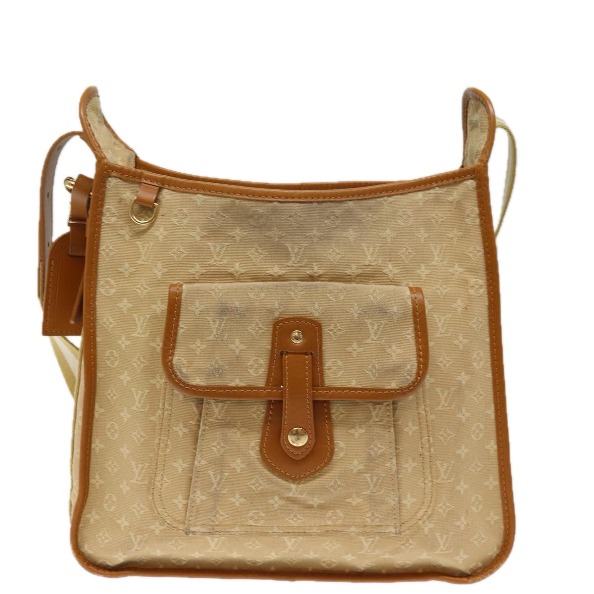 LOUIS VUITTON Monogram Mini Buzas Marie Kate Bag Beige M92323 LV Auth 75844