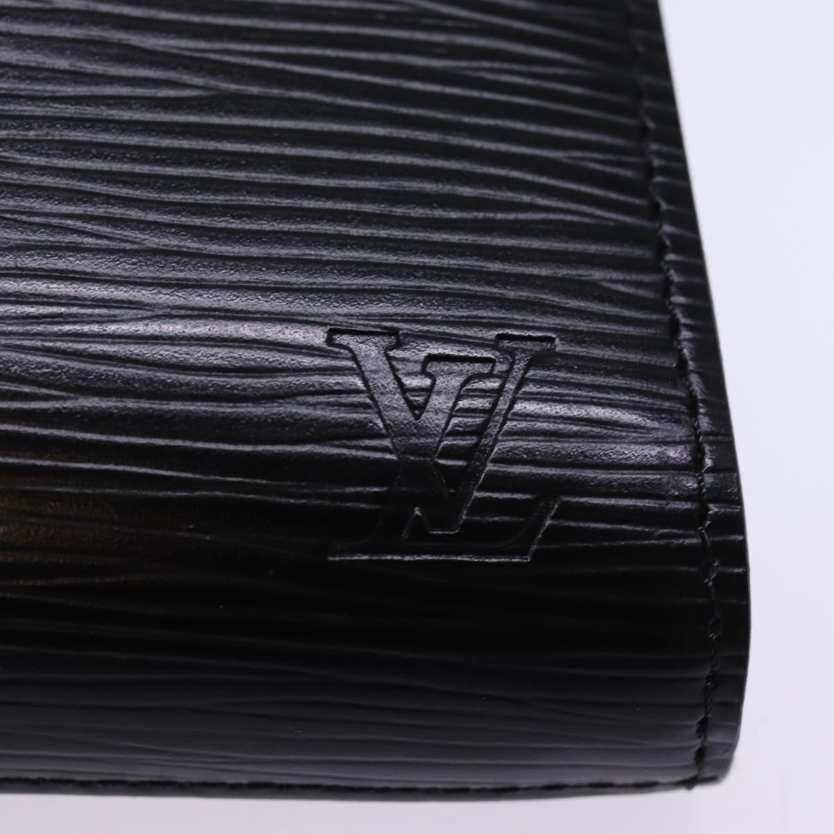 LOUIS VUITTON Epi Art Deco Clutch Bag Black M52632 LV Auth 75847