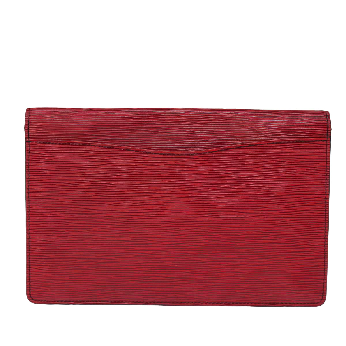 LOUIS VUITTON Epi Montaigne Clutch Bag Red M52657 LV Auth 75848 - 0