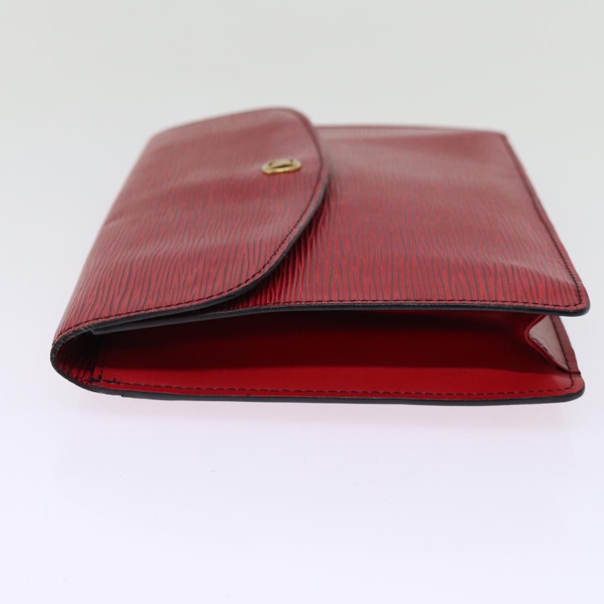 LOUIS VUITTON Epi Montaigne Clutch Bag Red M52657 LV Auth 75848