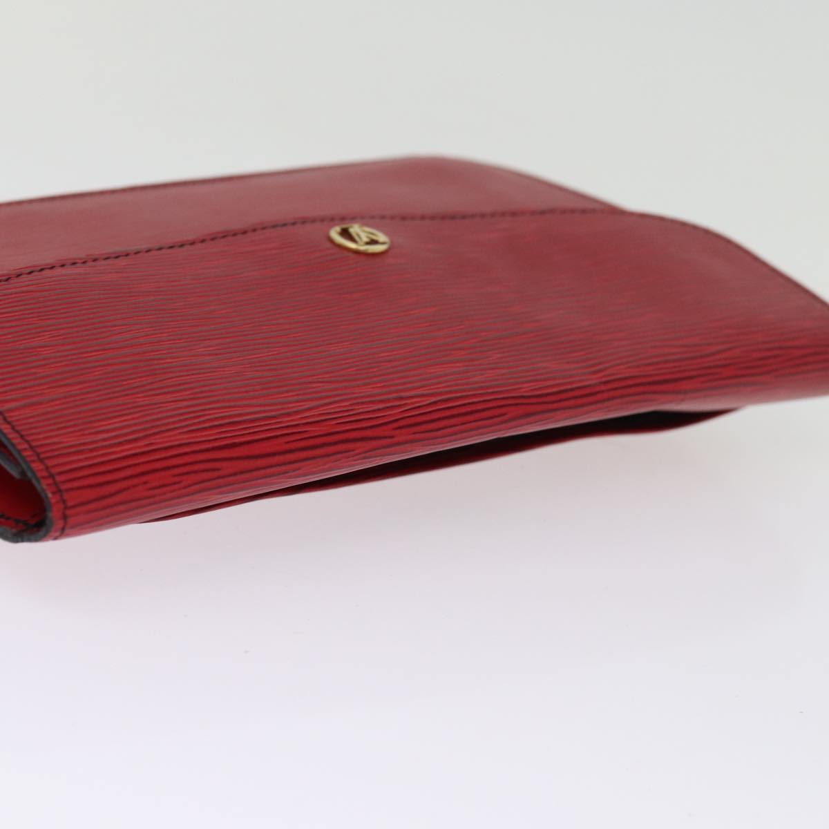 LOUIS VUITTON Epi Montaigne Clutch Bag Red M52657 LV Auth 75848