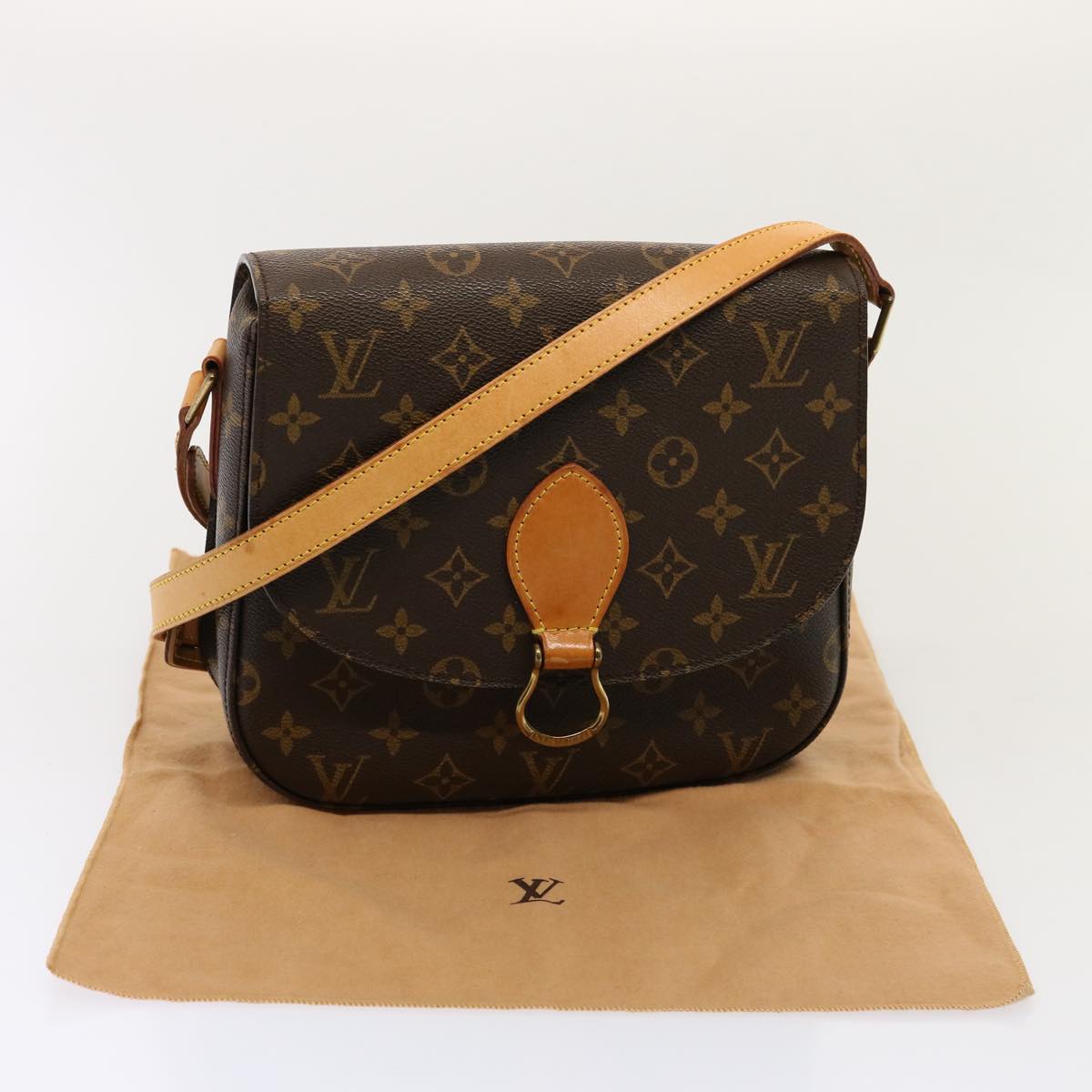 LOUIS VUITTON Monogram Saint Cloud GM Shoulder Bag M51242 LV Auth 75865