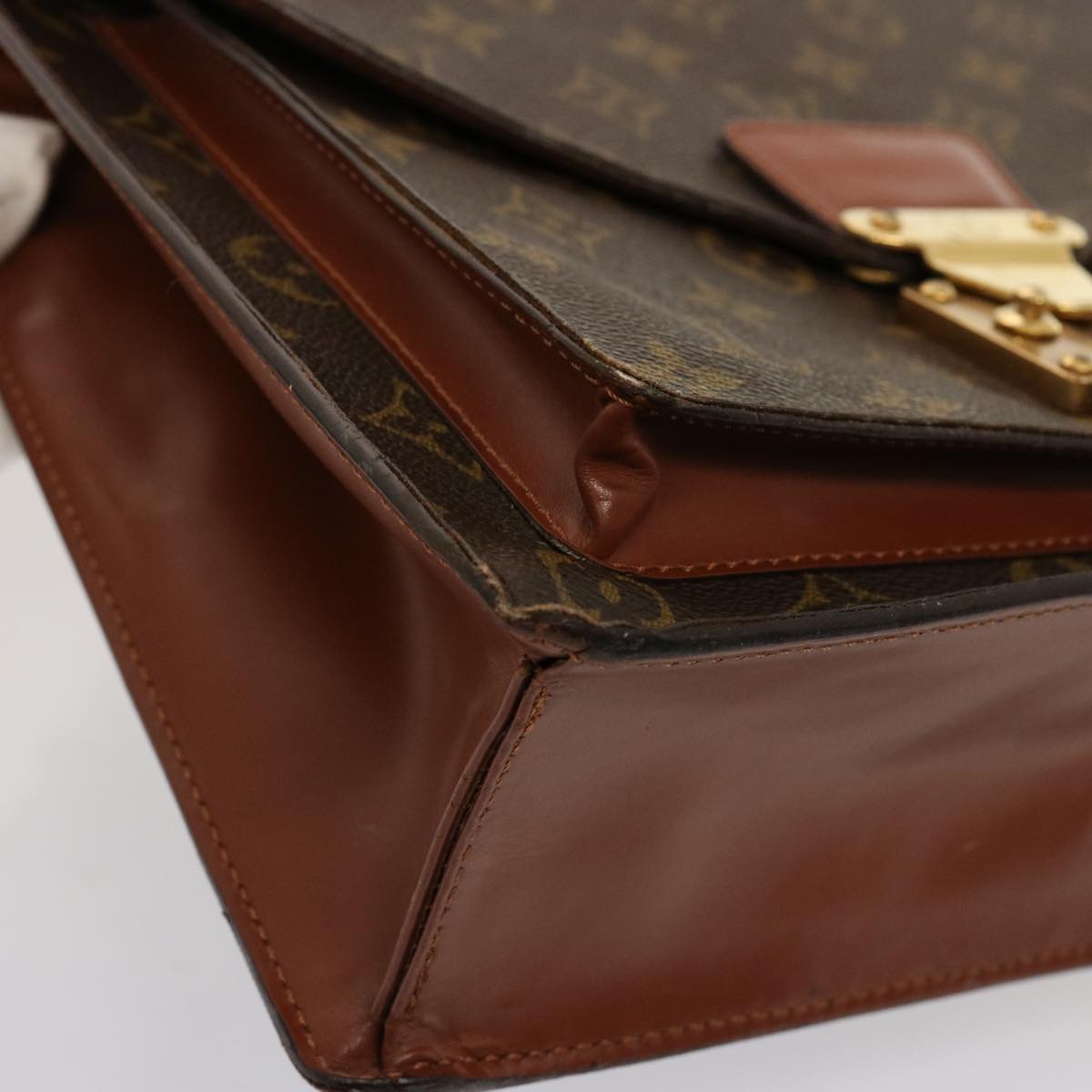 LOUIS VUITTON Monogram Monceau 28 Hand Bag 2way M51185 LV Auth 75868