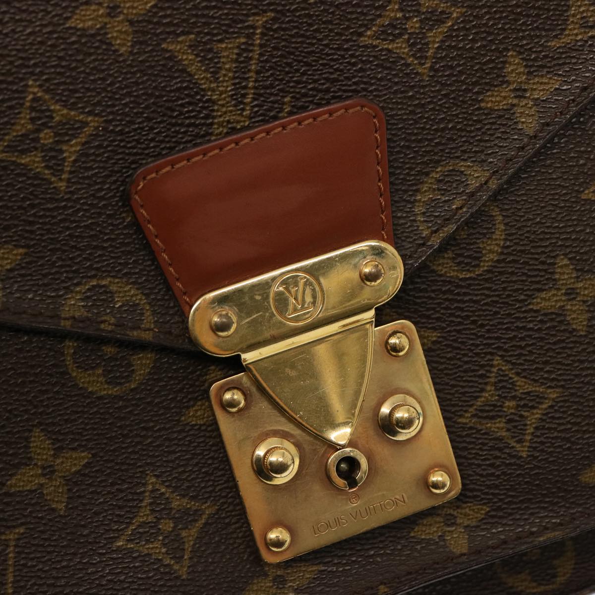 LOUIS VUITTON Monogram Monceau 28 Hand Bag 2way M51185 LV Auth 75868