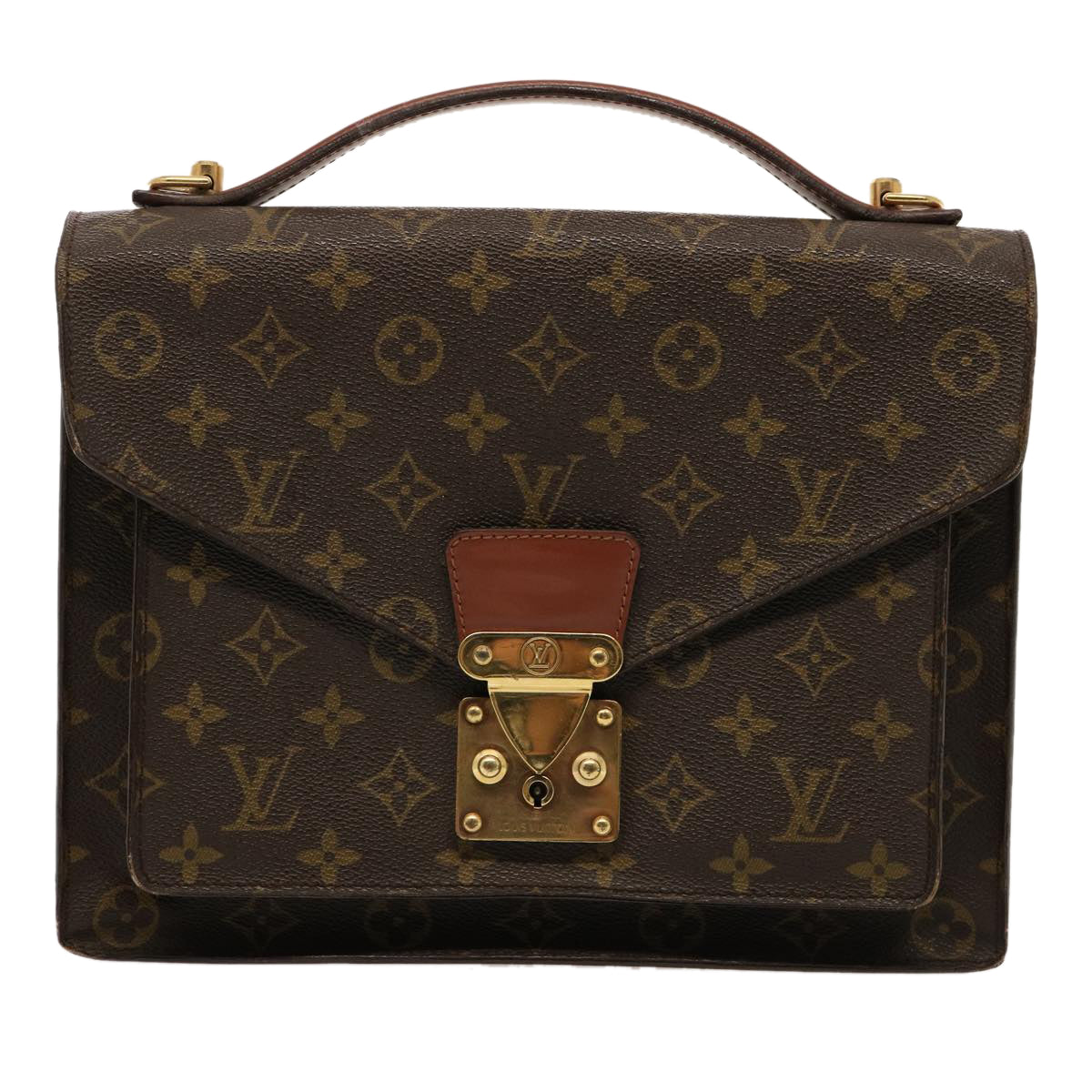 LOUIS VUITTON Monogram Monceau 28 Hand Bag 2way M51185 LV Auth 75868