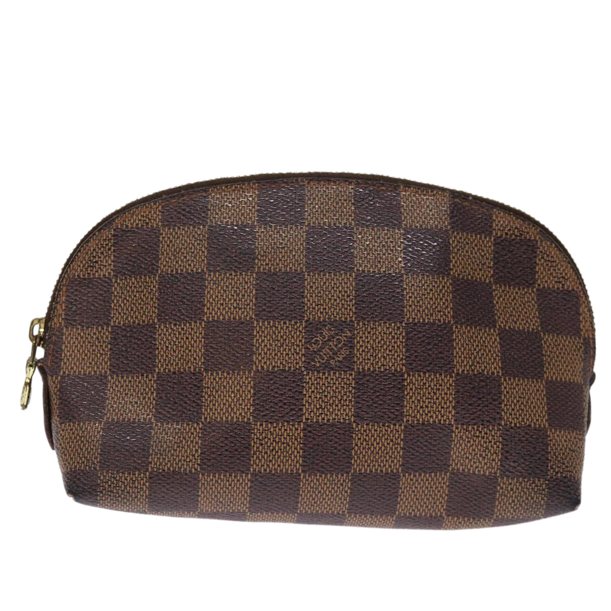 LOUIS VUITTON Damier Ebene Pochette Cosmetic PM Pouch N47516 LV Auth 75870