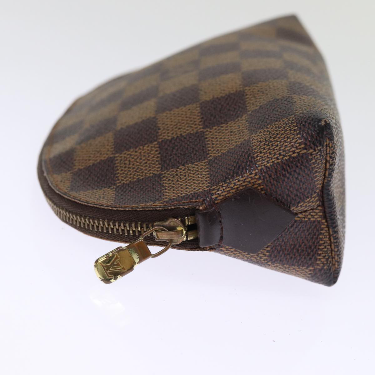 LOUIS VUITTON Damier Ebene Pochette Cosmetic PM Pouch N47516 LV Auth 75870