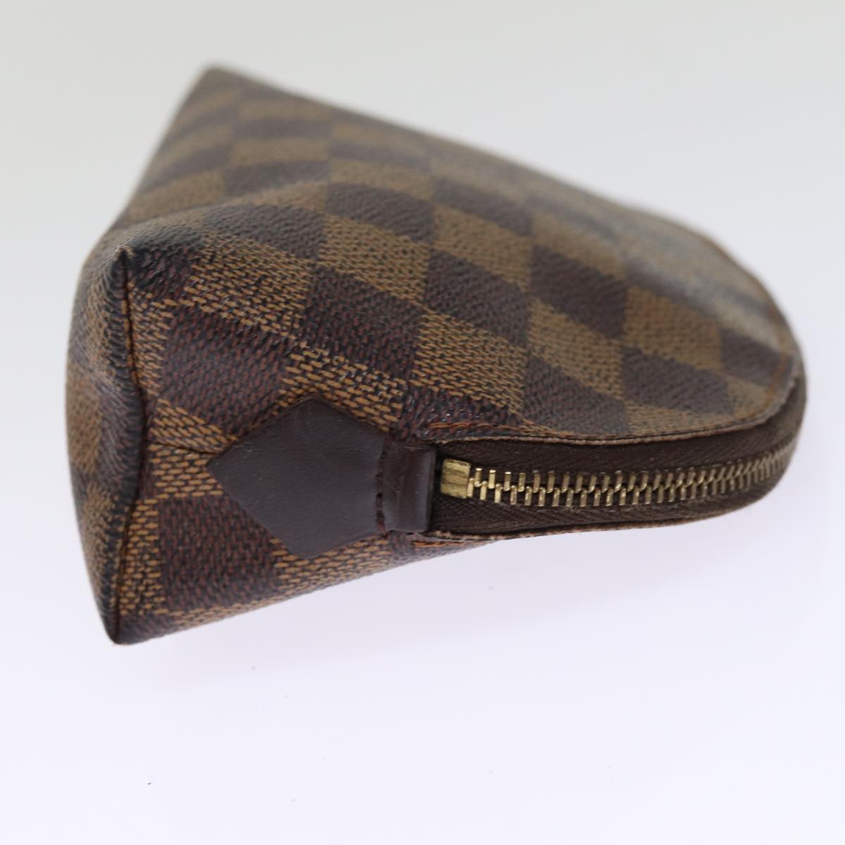 LOUIS VUITTON Damier Ebene Pochette Cosmetic PM Pouch N47516 LV Auth 75870