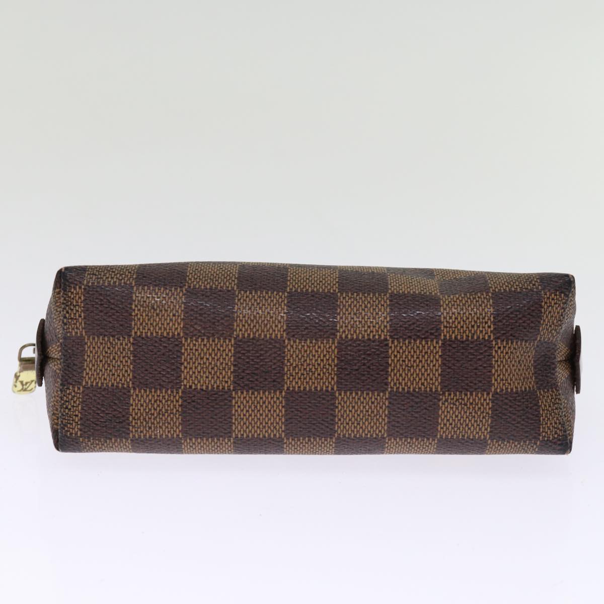 LOUIS VUITTON Damier Ebene Pochette Cosmetic PM Pouch N47516 LV Auth 75870