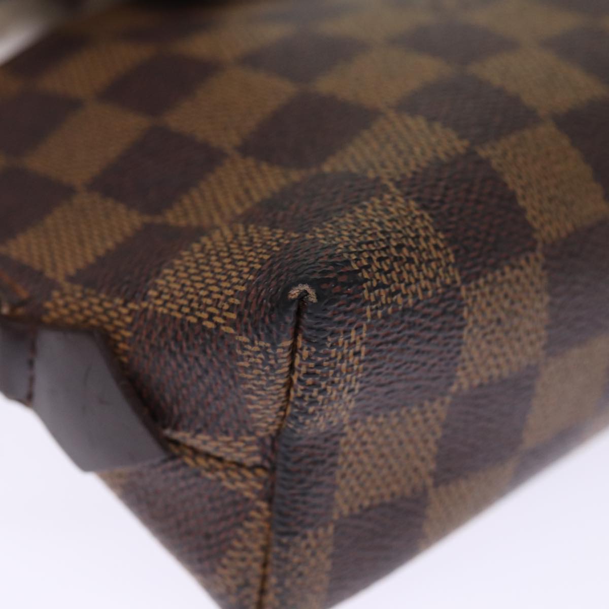 LOUIS VUITTON Damier Ebene Pochette Cosmetic PM Pouch N47516 LV Auth 75870