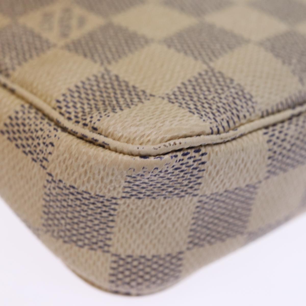 LOUIS VUITTON Damier Azur Pochette Accessoires Pouch N51986 LV Auth 75871