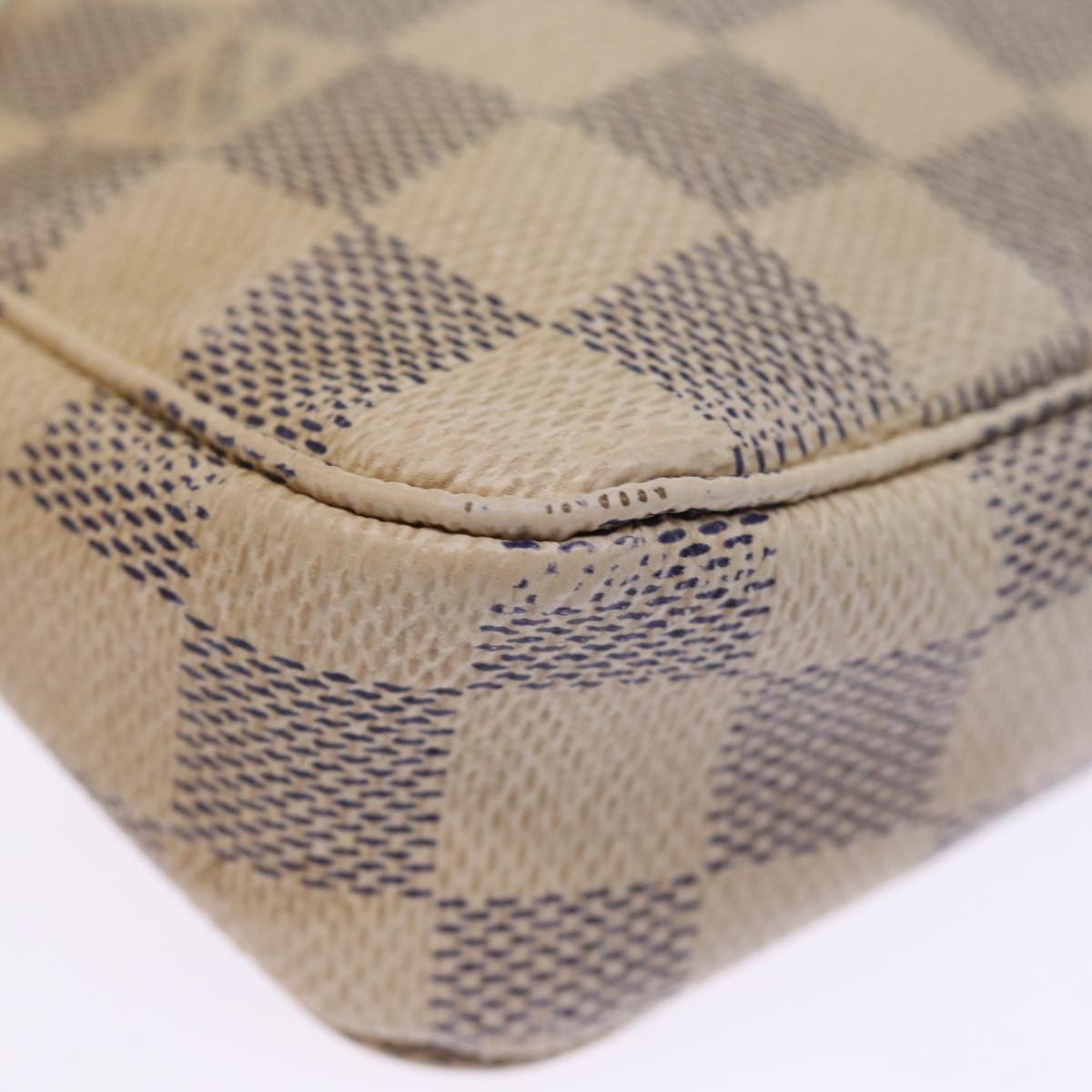 LOUIS VUITTON Damier Azur Pochette Accessoires Pouch N51986 LV Auth 75871