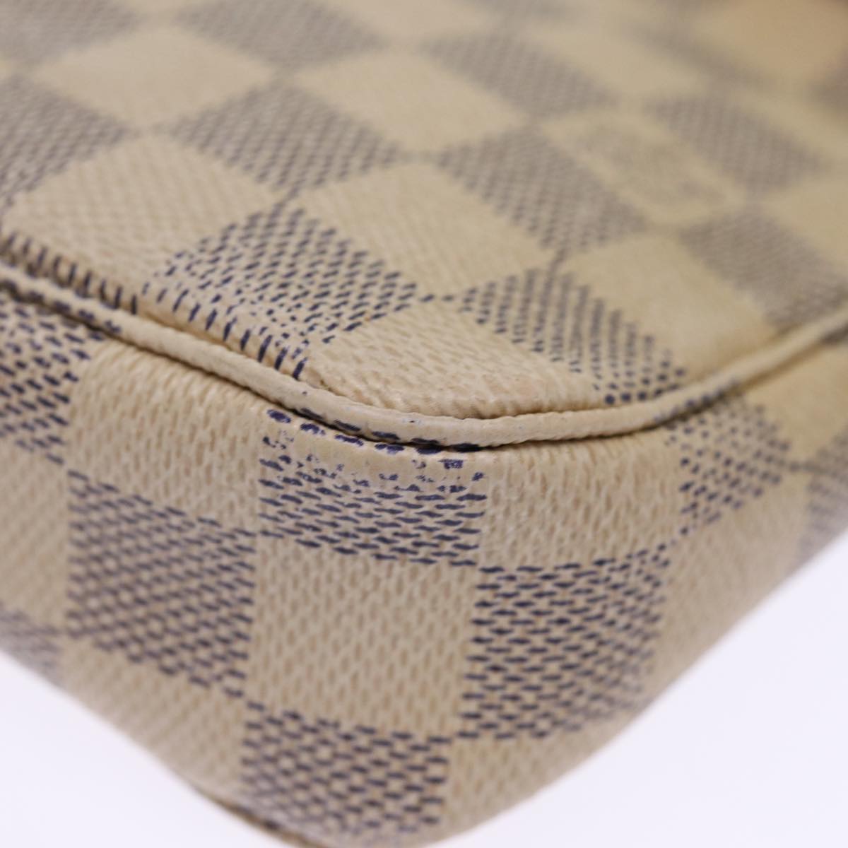 LOUIS VUITTON Damier Azur Pochette Accessoires Pouch N51986 LV Auth 75871