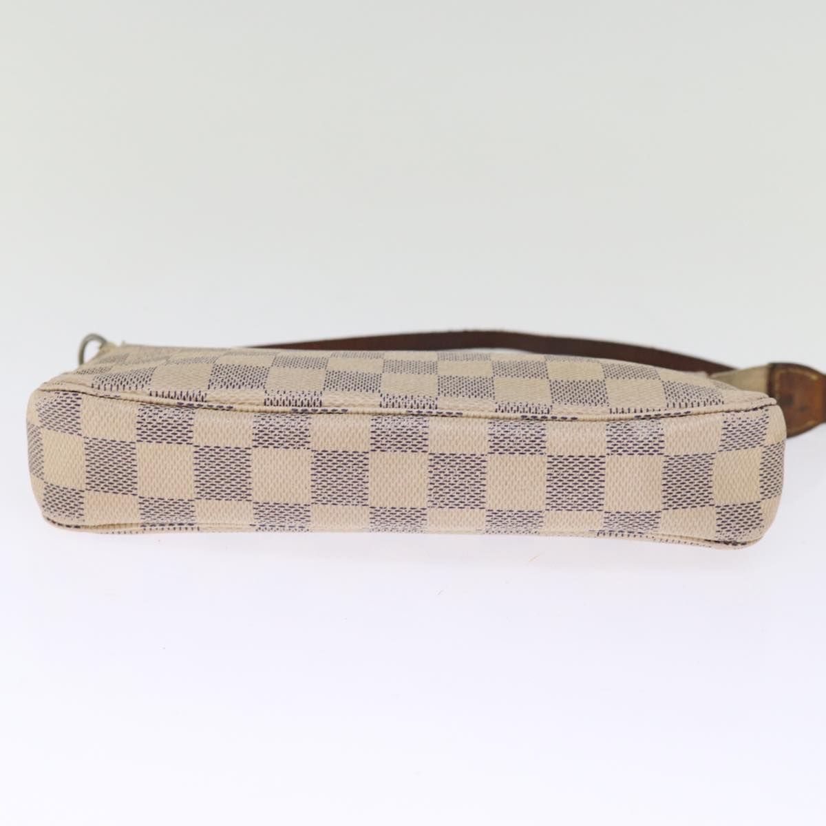 LOUIS VUITTON Damier Azur Pochette Accessoires Pouch N51986 LV Auth 75871