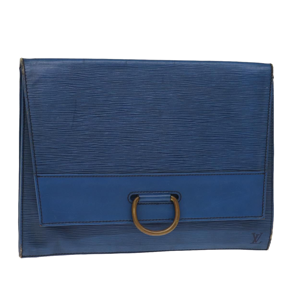 LOUIS VUITTON Epi Jena Clutch Bag Blue M52715 LV Auth 75880