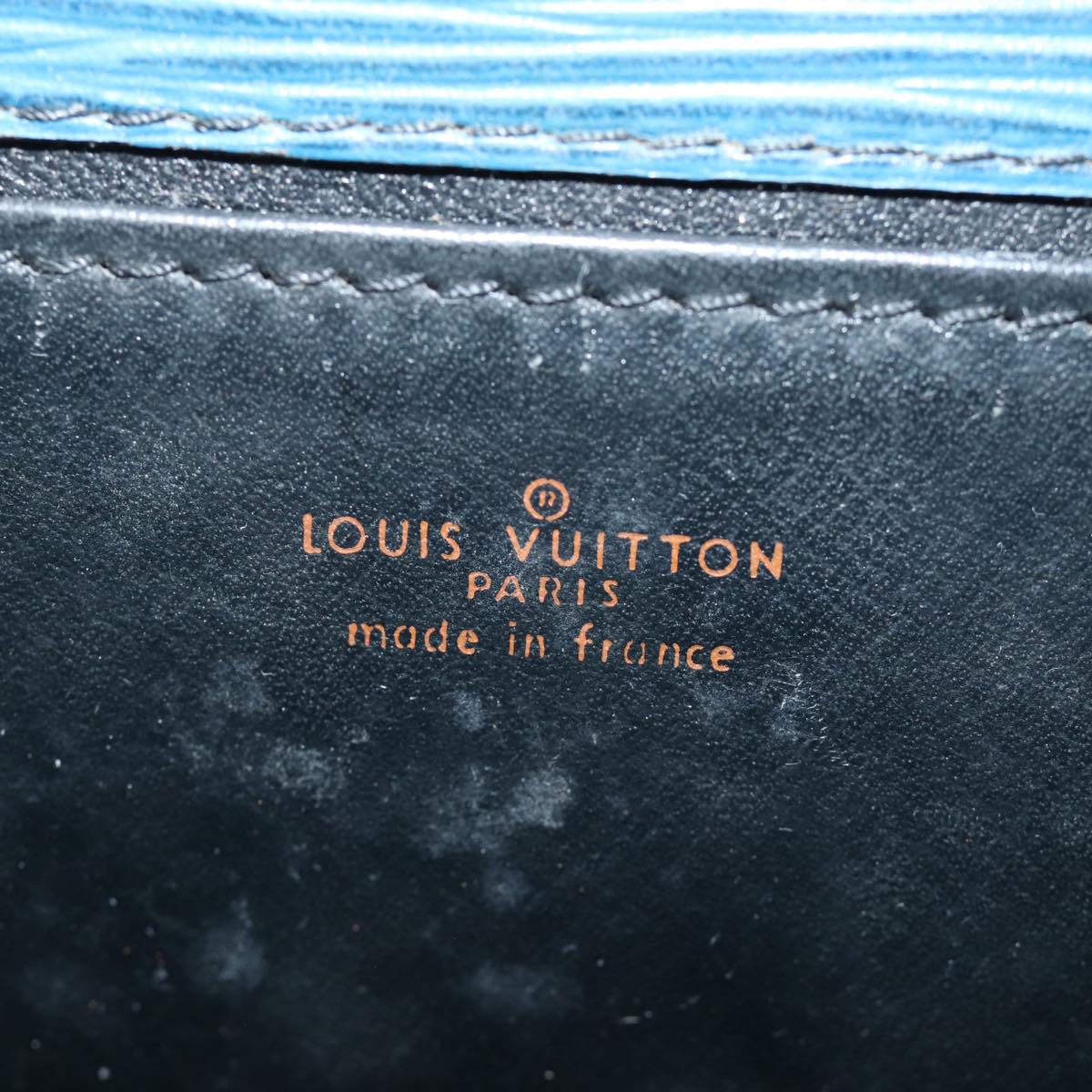 LOUIS VUITTON Epi Jena Clutch Bag Blue M52715 LV Auth 75880