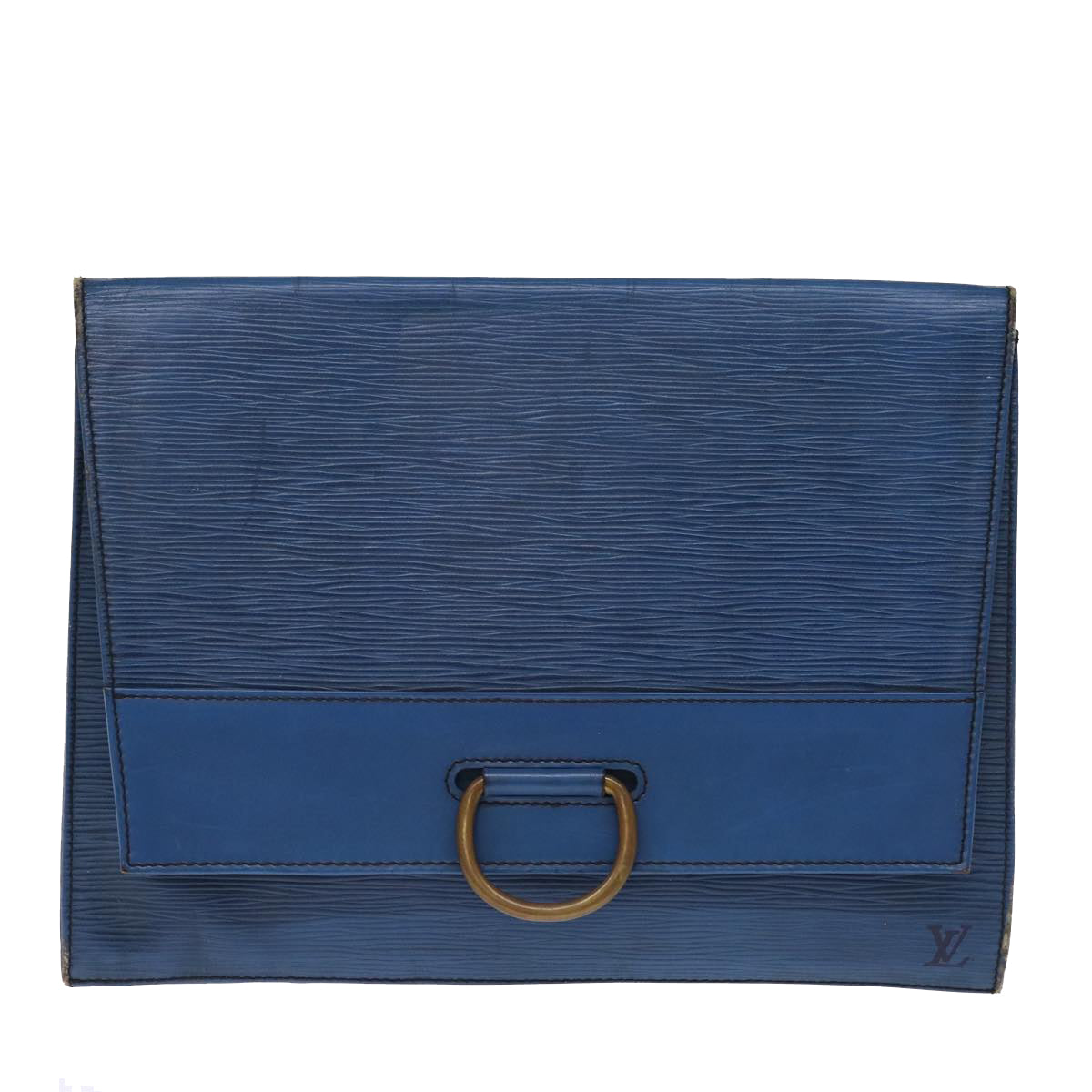 LOUIS VUITTON Epi Jena Clutch Bag Blue M52715 LV Auth 75880 - 0