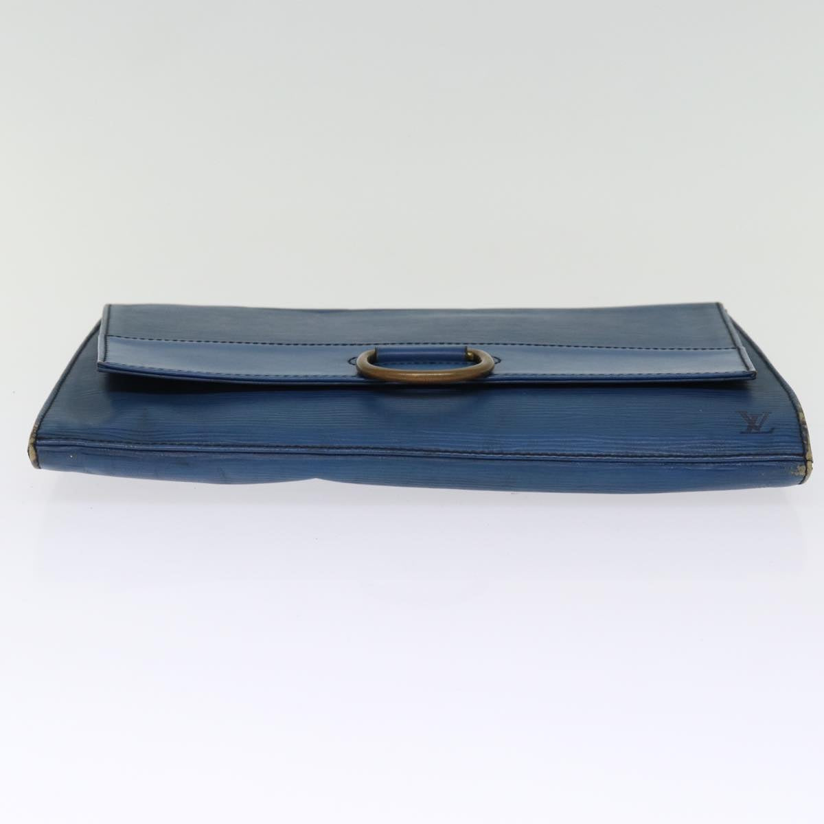 LOUIS VUITTON Epi Jena Clutch Bag Blue M52715 LV Auth 75880