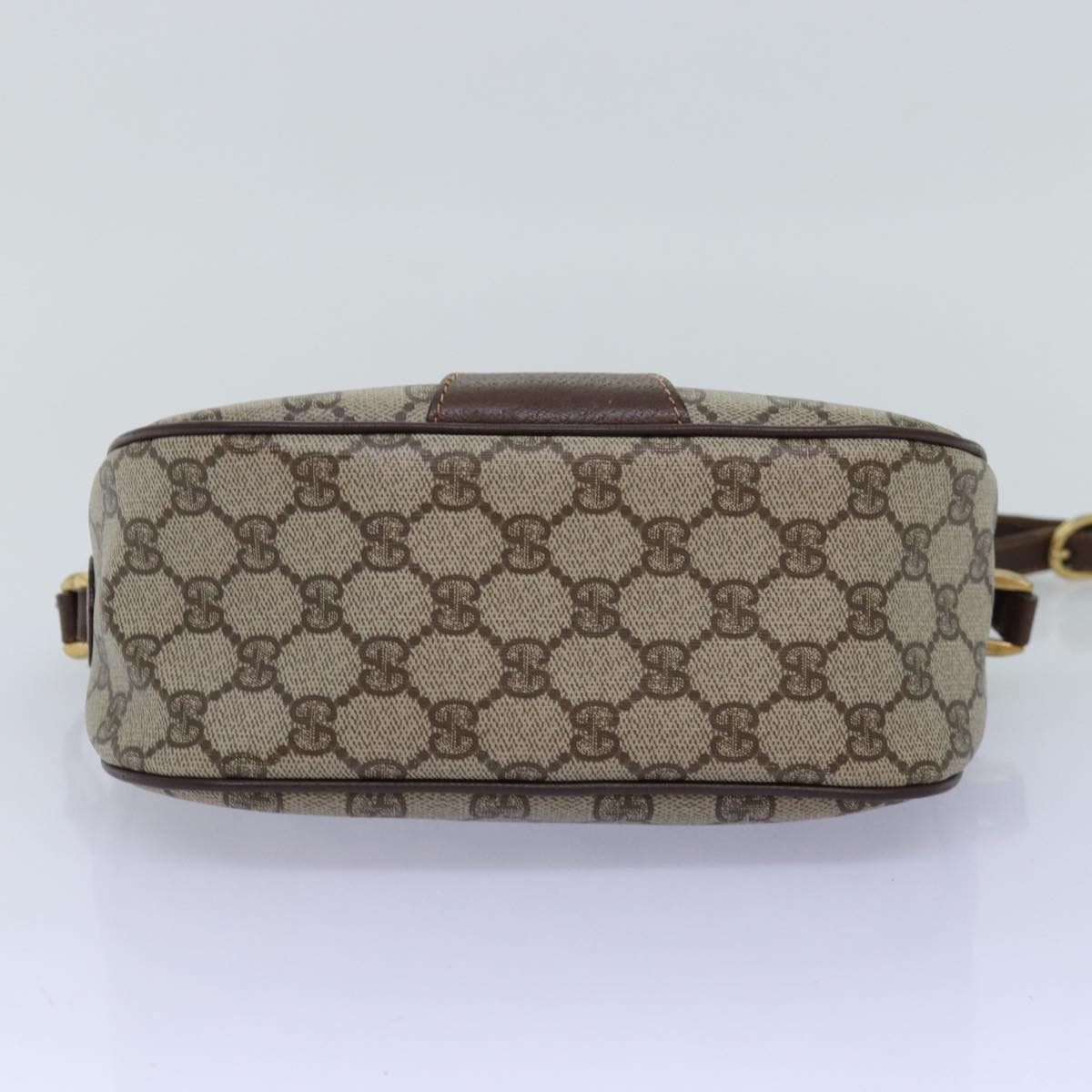 GUCCI GG Supreme Web Sherry Line Shoulder Bag PVC Beige 89 02 032 Auth 75885