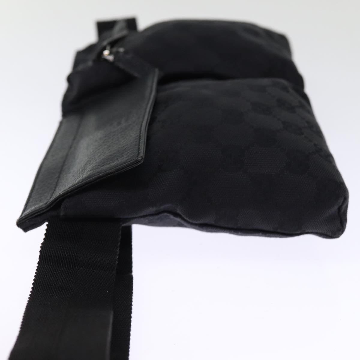 GUCCI GG Canvas Waist bag Black Auth 75886