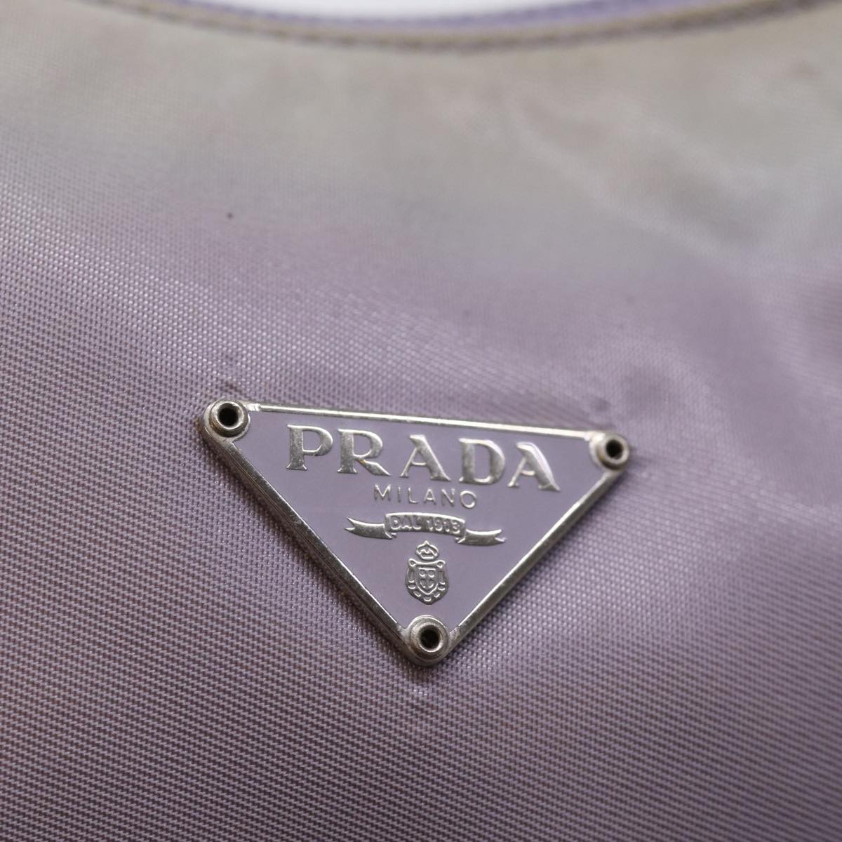 PRADA Hand Bag Nylon Purple Auth 75888