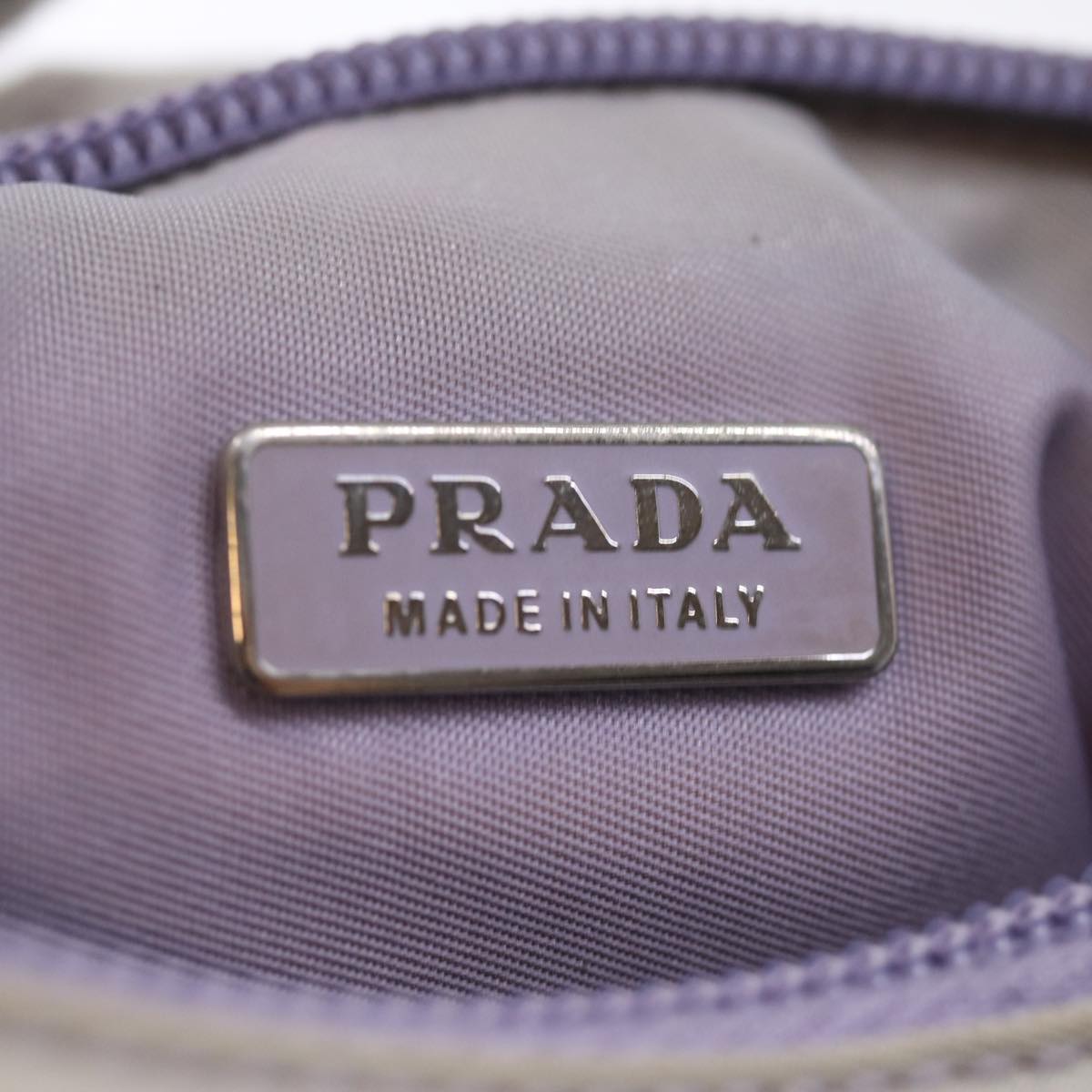 PRADA Hand Bag Nylon Purple Auth 75888