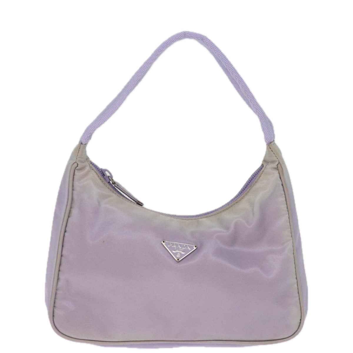 PRADA Hand Bag Nylon Purple Auth 75888