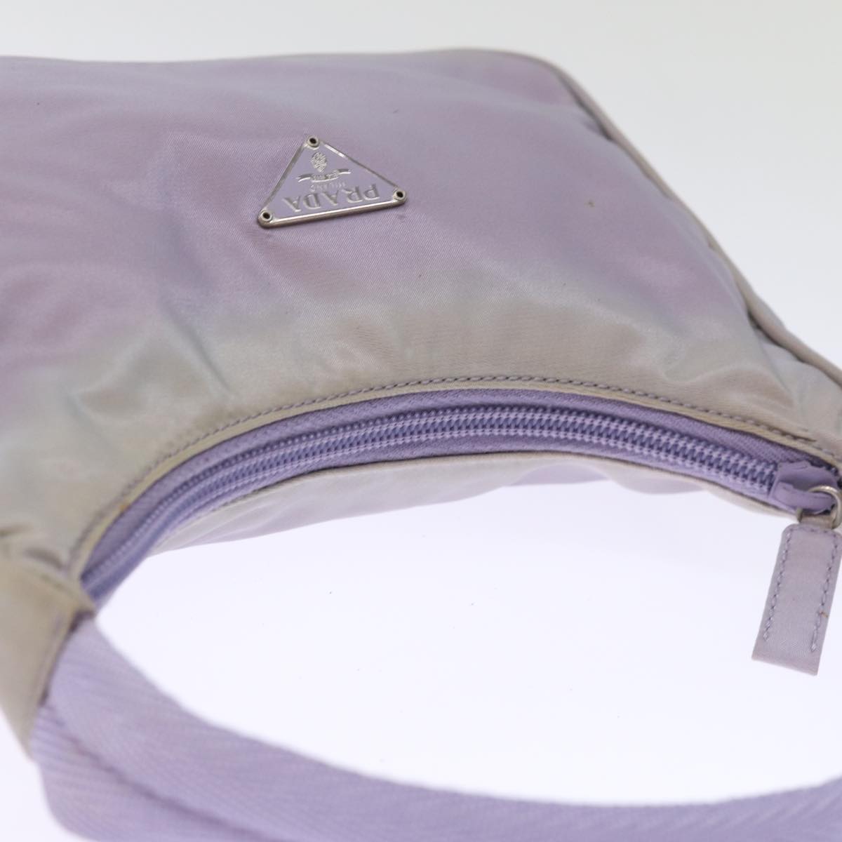 PRADA Hand Bag Nylon Purple Auth 75888