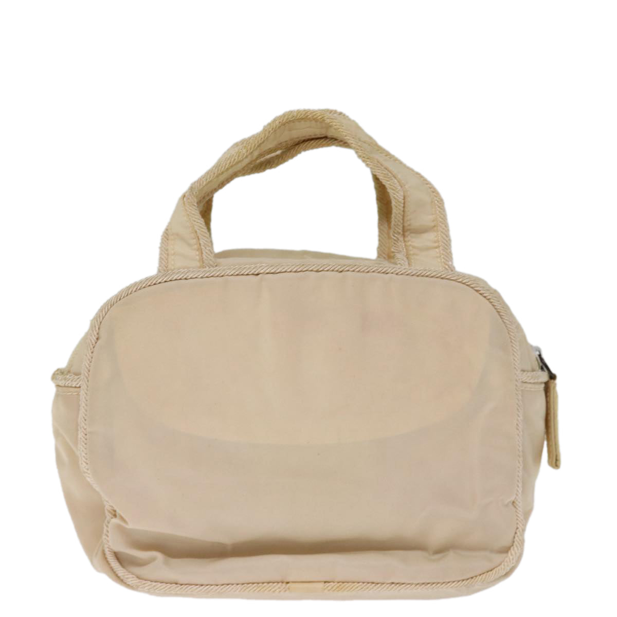 PRADA Hand Bag Nylon Beige Auth 75889 - 0