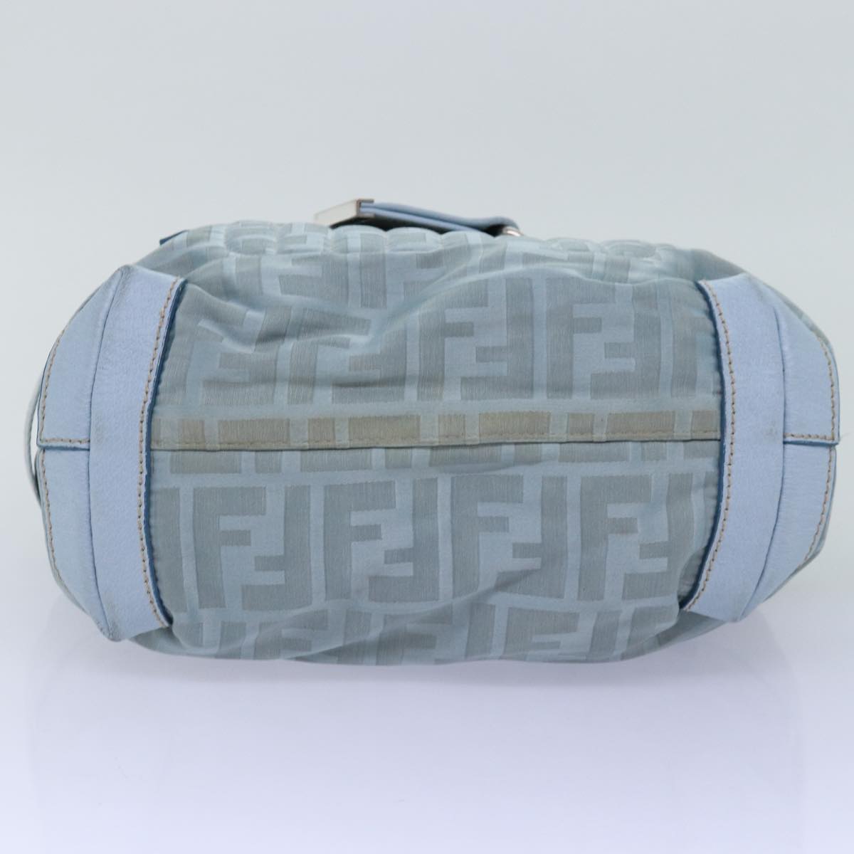 FENDI Zucca Canvas Hand Bag Light Blue Auth 75894