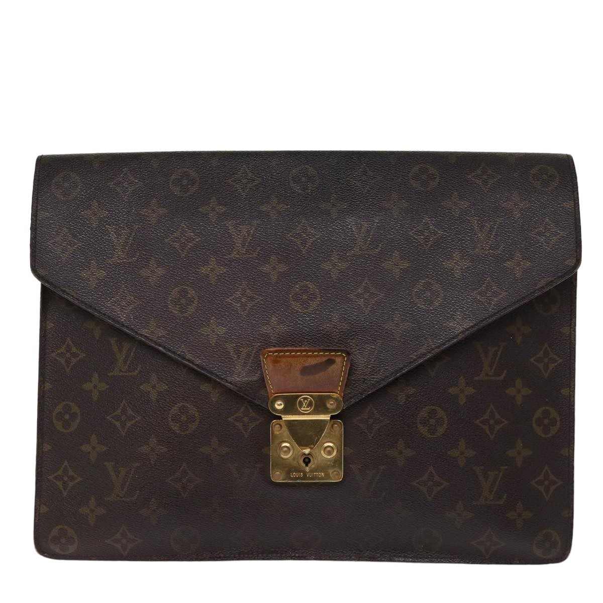 LOUIS VUITTON Monogram Porte Documents Senatur Briefcase M53335 LV Auth 75898