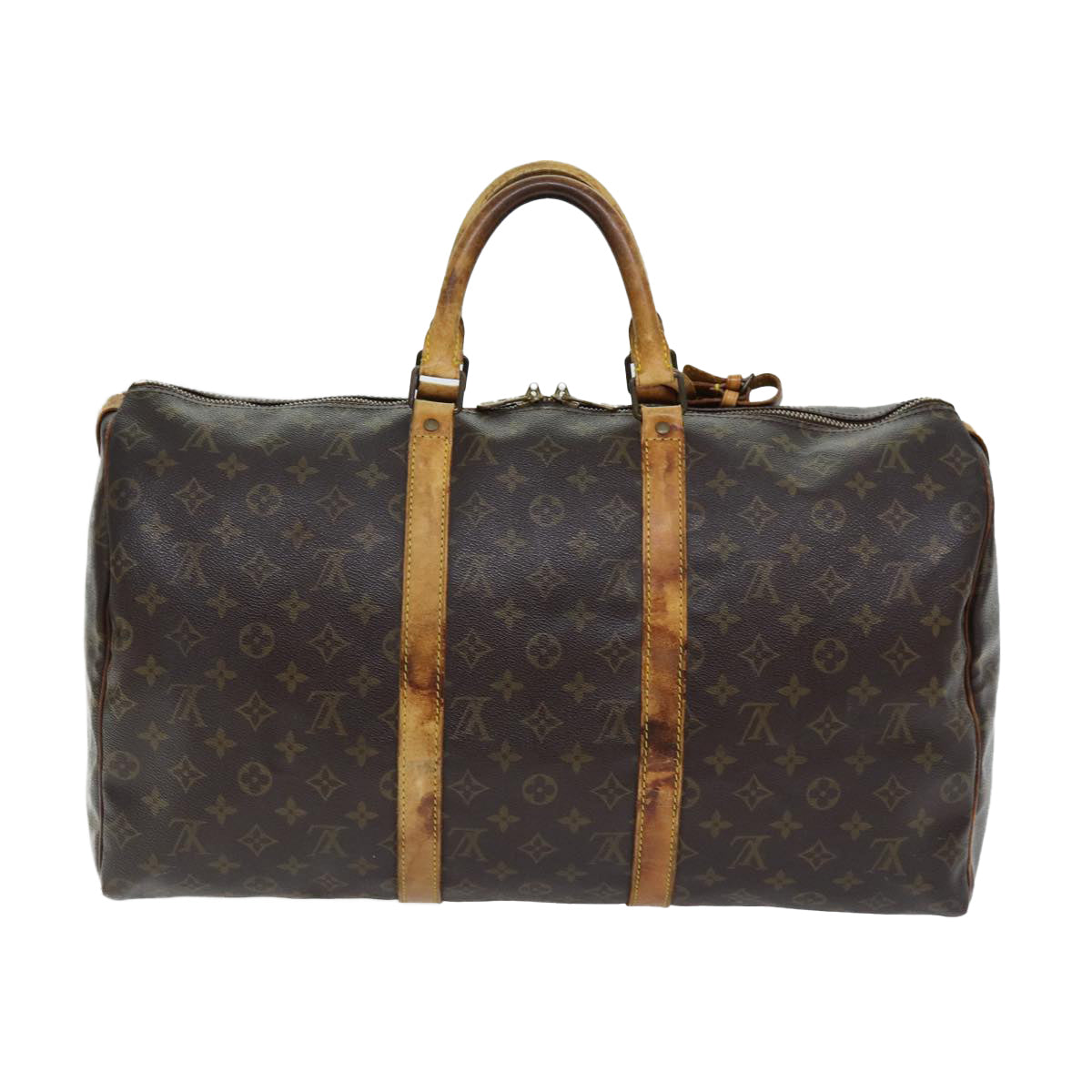 LOUIS VUITTON Monogram Keepall 50 Boston Bag M41426 LV Auth 75917