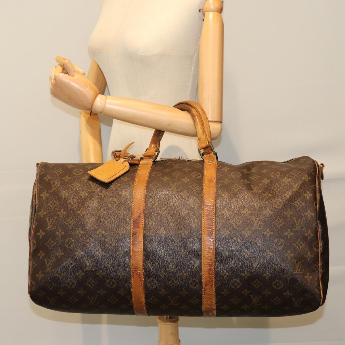 LOUIS VUITTON Monogram Keepall Bandouliere 50 Boston Bag M41416 LV Auth 75919