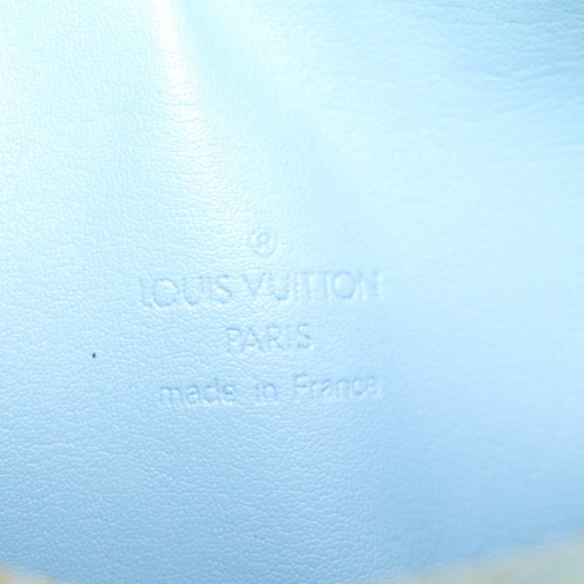 LOUIS VUITTON Monogram Vernis Bedford Hand Bag Baby Blue M91007 LV Auth 75928