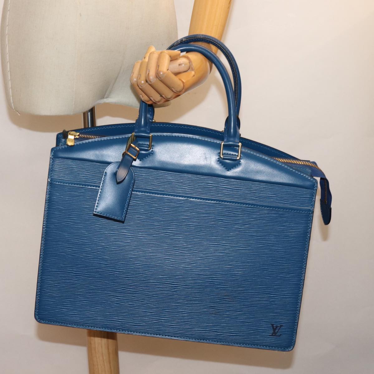 LOUIS VUITTON Epi Riviera Hand Bag Blue M48185 LV Auth 75931