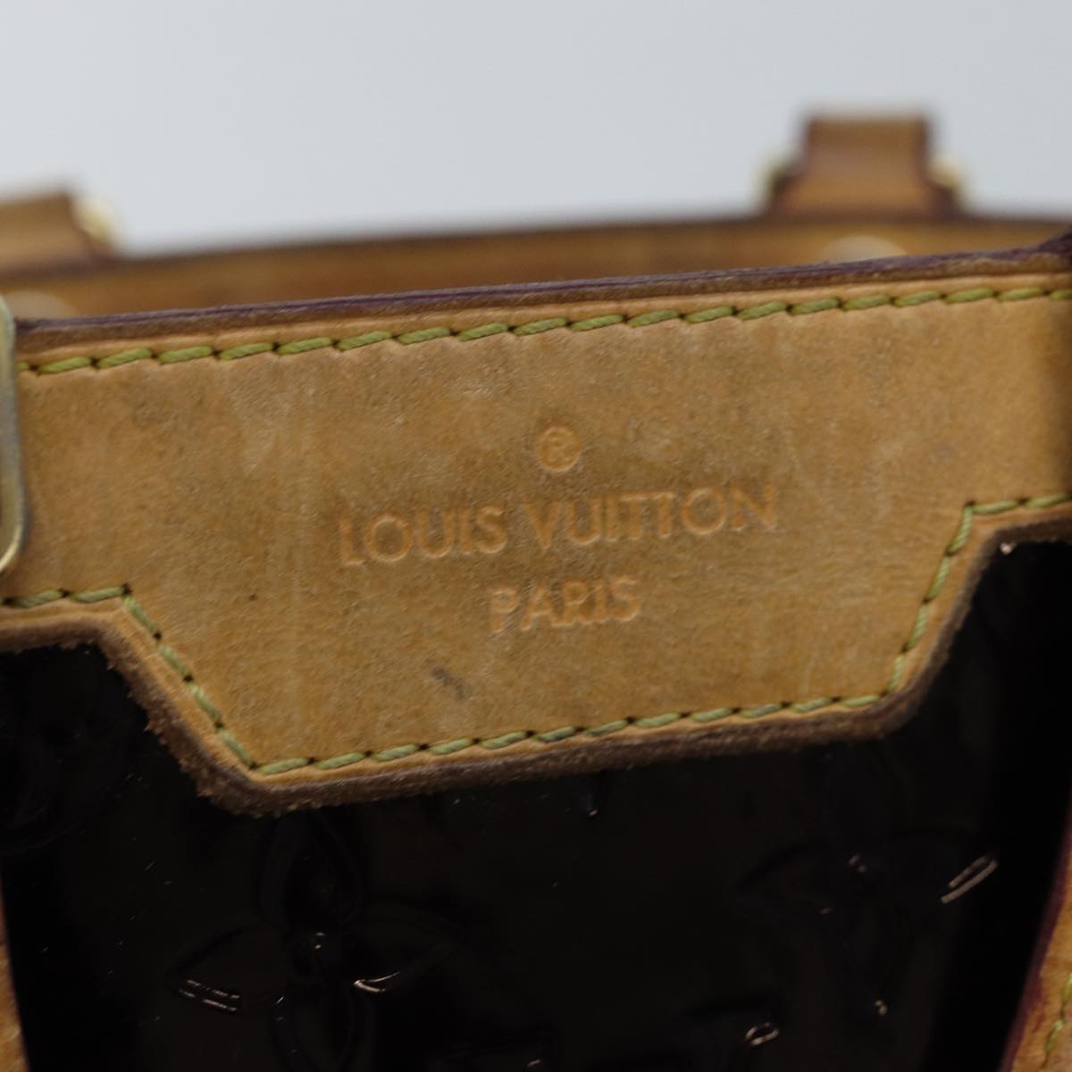 LOUIS VUITTON Monogram Vernis Brea PM Hand Bag Amarante M91622 LV Auth 75936