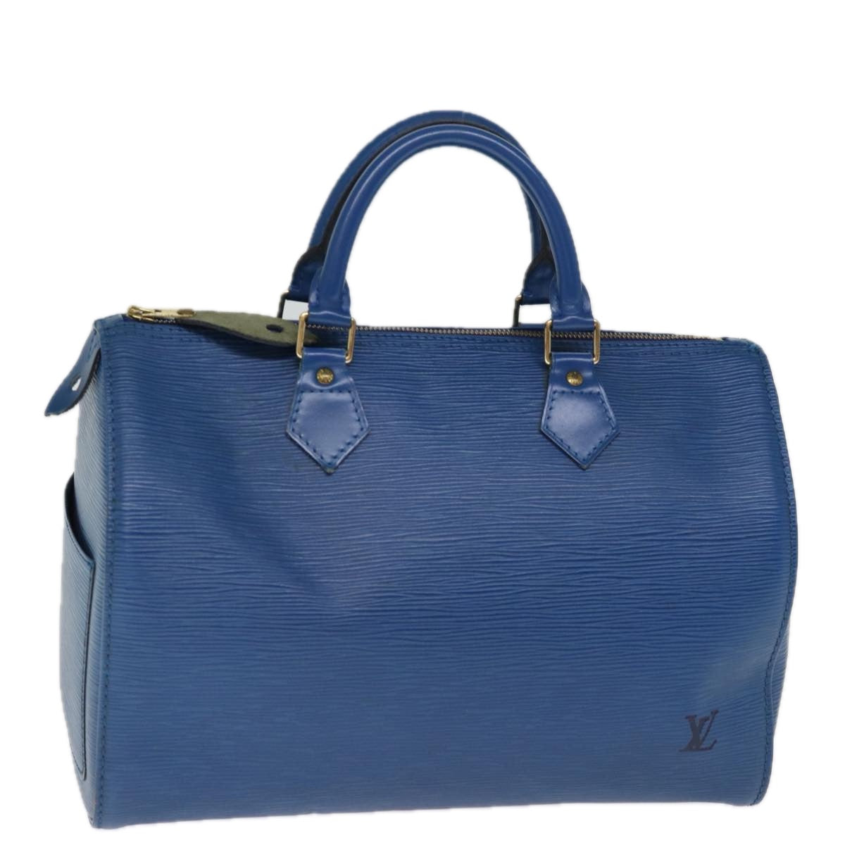 LOUIS VUITTON Epi Speedy 30 Hand Bag Toledo Blue M43005 LV Auth 75948