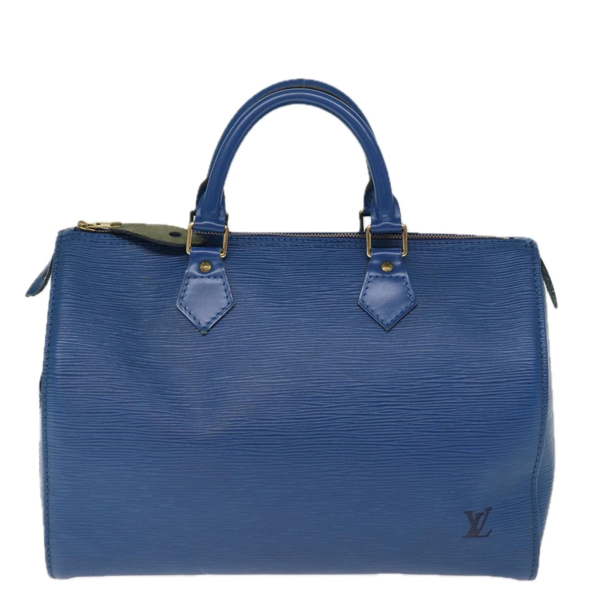 LOUIS VUITTON Epi Speedy 30 Hand Bag Toledo Blue M43005 LV Auth 75948