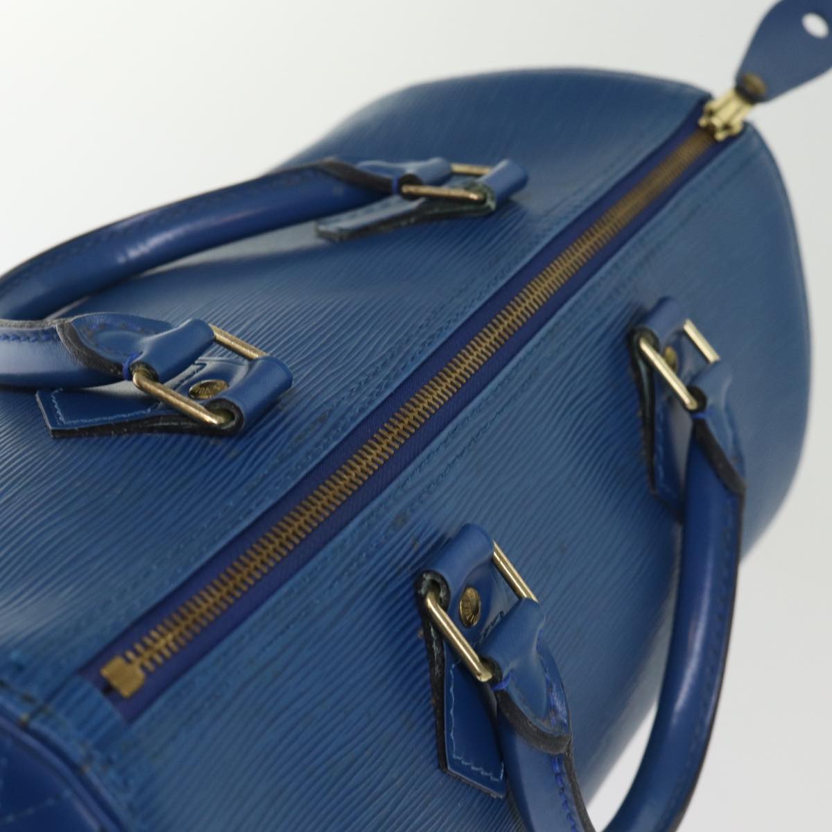 LOUIS VUITTON Epi Speedy 30 Hand Bag Toledo Blue M43005 LV Auth 75948