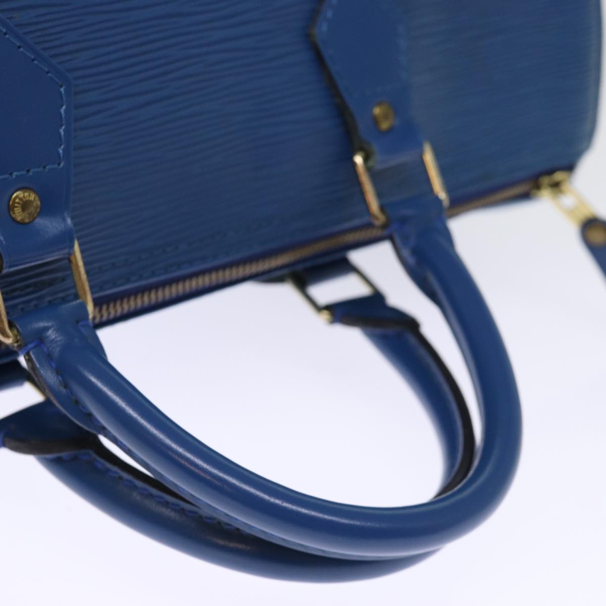 LOUIS VUITTON Epi Speedy 30 Hand Bag Toledo Blue M43005 LV Auth 75948