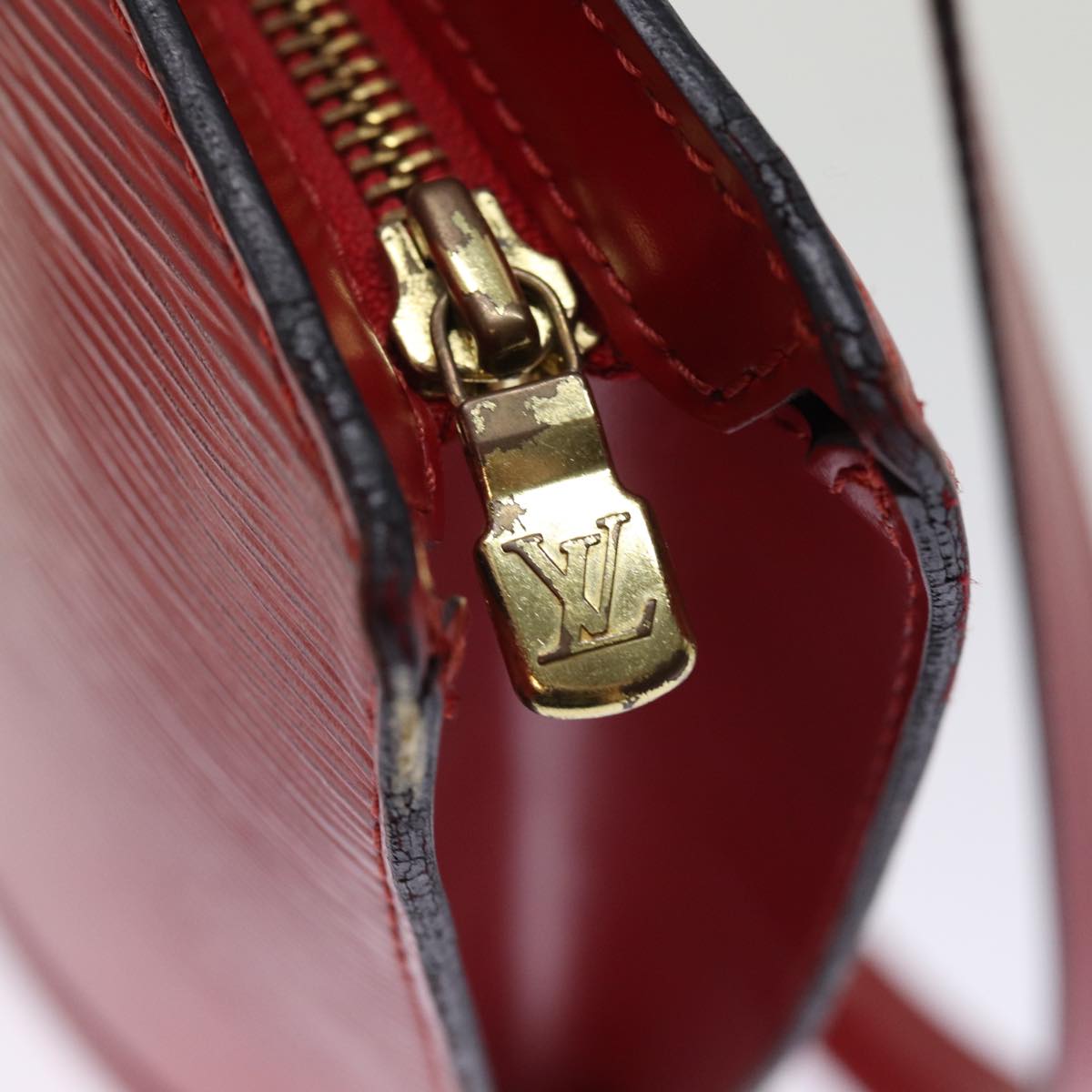 LOUIS VUITTON Epi Saint Jacques Poignees Long Hand Bag Red M52337 LV Auth 75949