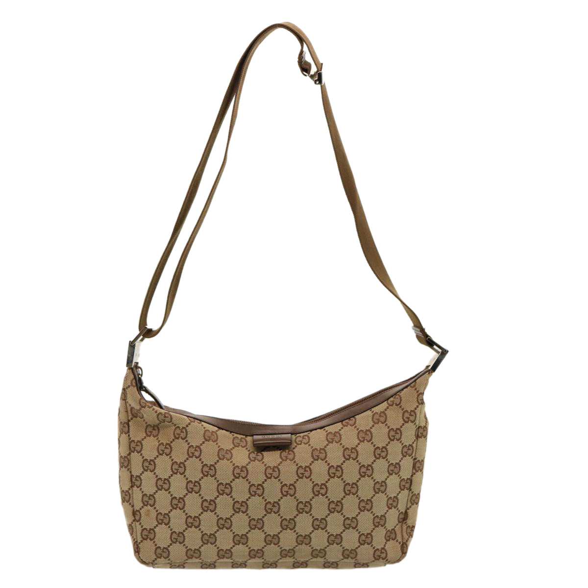 GUCCI GG Canvas Shoulder Bag Beige 35098 Auth 75971 - 0