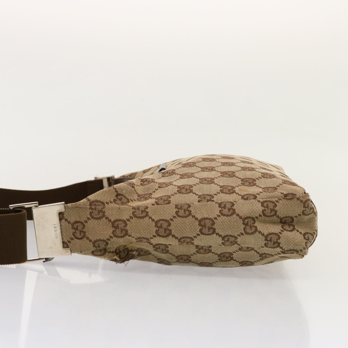 GUCCI GG Canvas Shoulder Bag Beige 35098 Auth 75971