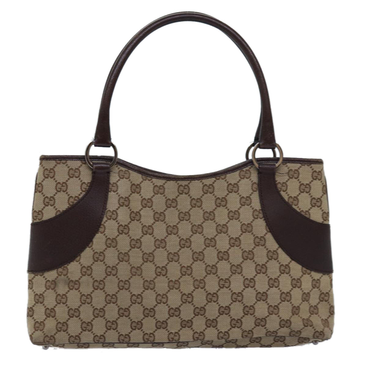 GUCCI GG Canvas Tote Bag Beige 113015 Auth 75974