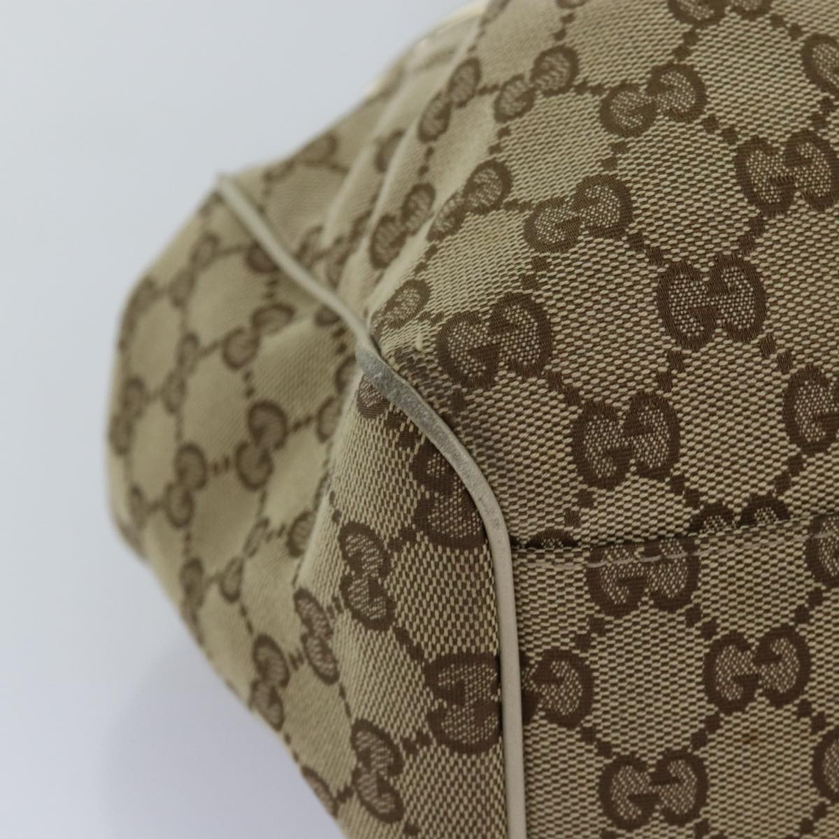 GUCCI GG Canvas Tote Bag Beige 211944 Auth 75975