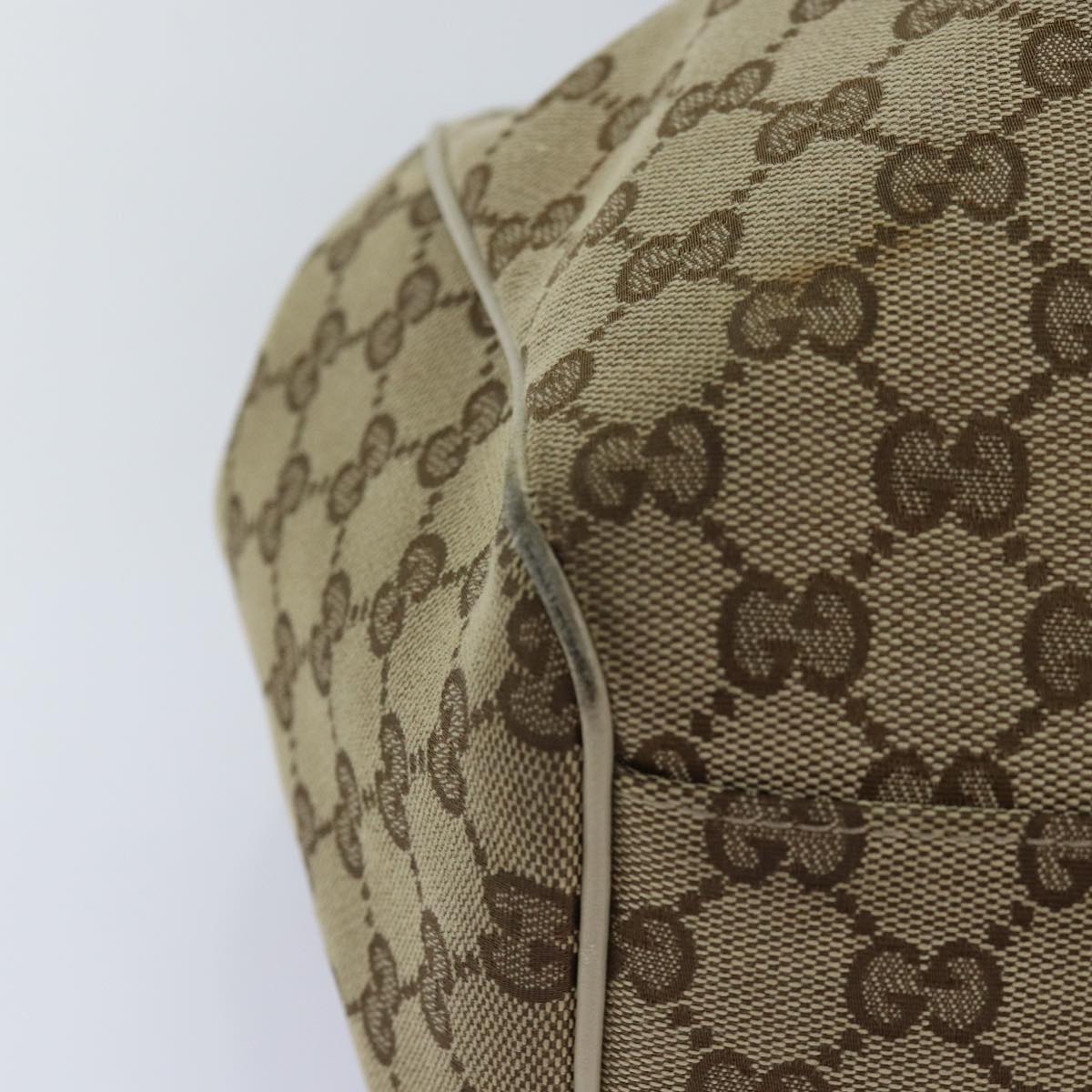 GUCCI GG Canvas Tote Bag Beige 211944 Auth 75975