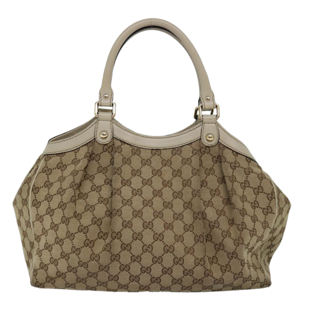 GUCCI GG Canvas Tote Bag Beige 211944 Auth 75975 - 0