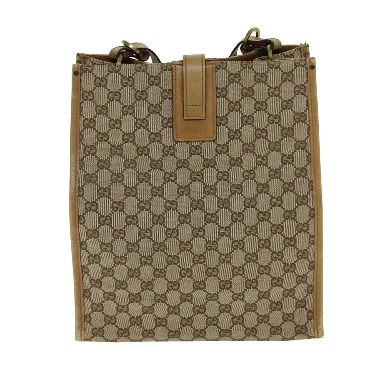 GUCCI GG Canvas Tote Bag Beige 109101 Auth 75976 - 0