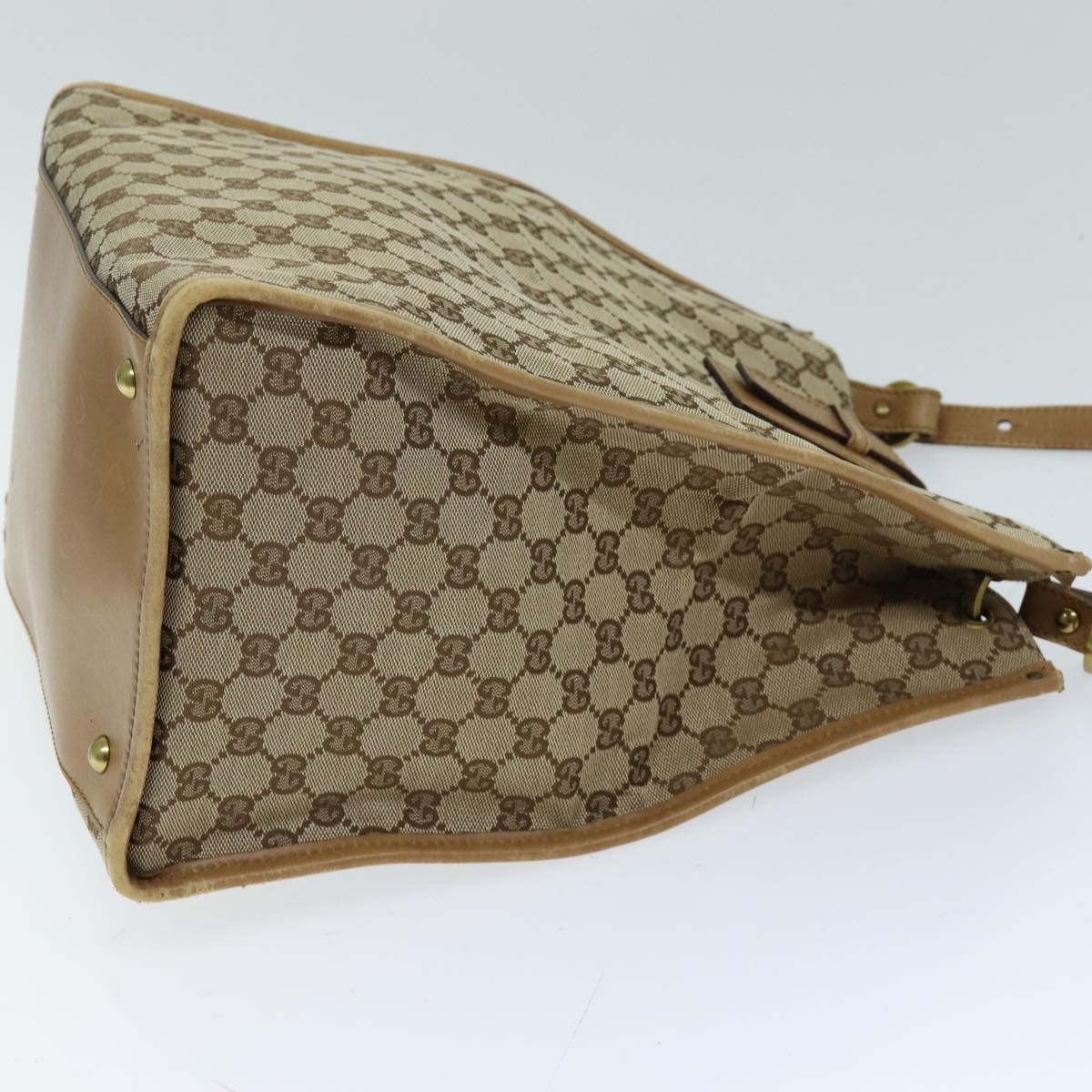 GUCCI GG Canvas Tote Bag Beige 109101 Auth 75976