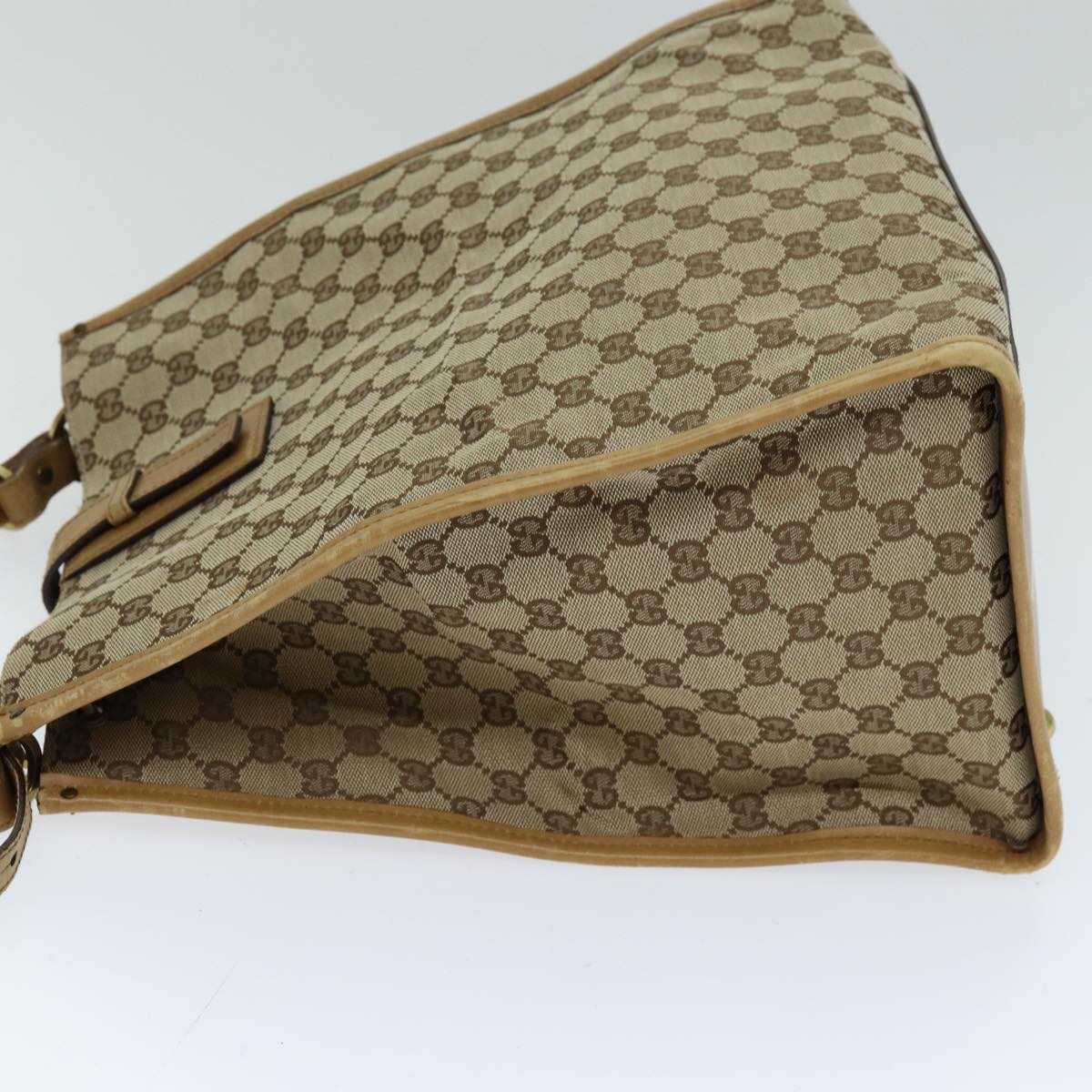 GUCCI GG Canvas Tote Bag Beige 109101 Auth 75976